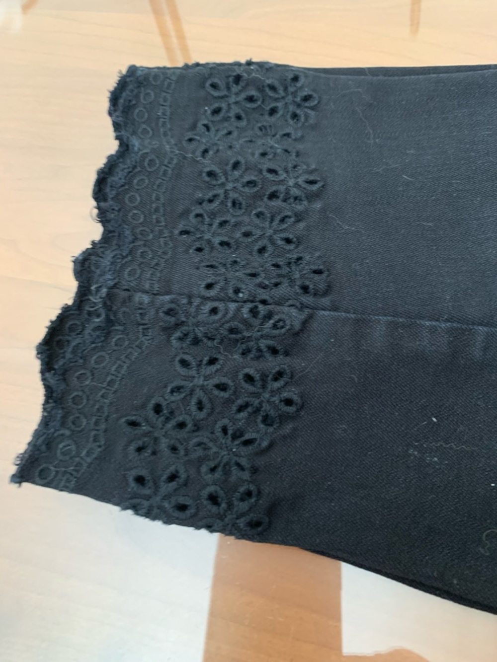 Talbots Black Ankle Jeans with Eyelet At the Ankle